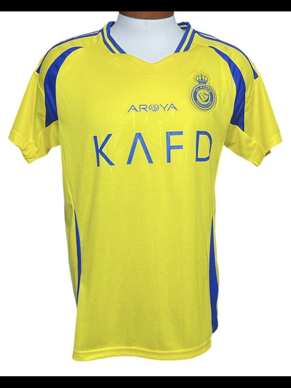 Adult Unisex Yellow & Blue Athletic Soccer Jersey Al Nassar.